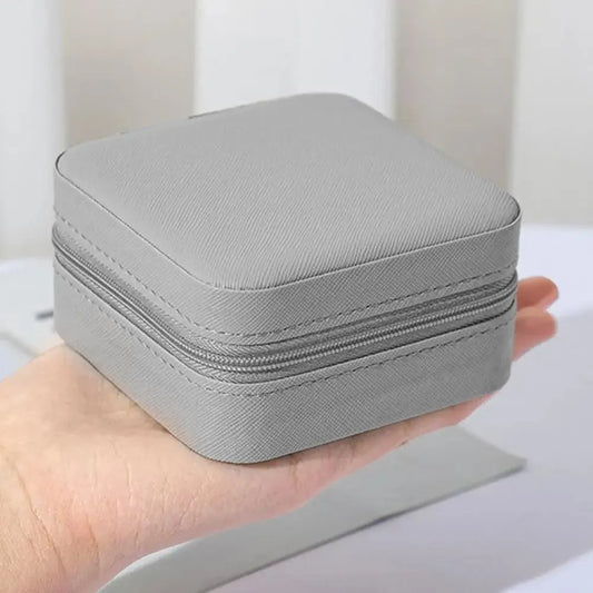 Compact Leather Jewelry Box | Portable Travel Jewelry Organizer | CASOVIX