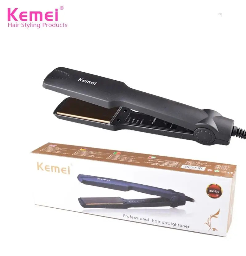 Kemei KM-329 Professional Hair Straightener | Ceramic Hair Styling Tool | CASOVIX