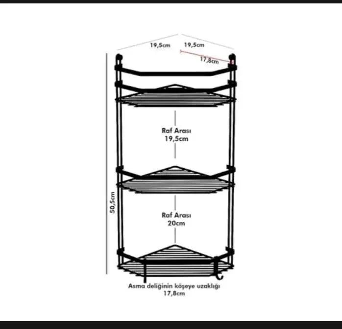 Black Stainless Steel Bathroom Organizer | Wall Shelf | CASOVIX