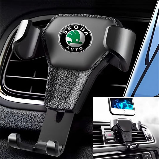 Car Phone Holder Black ABS Gravity Secure